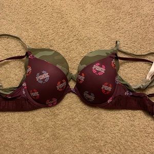 2 pink bras, 32C cup, wear everywhere push up bra